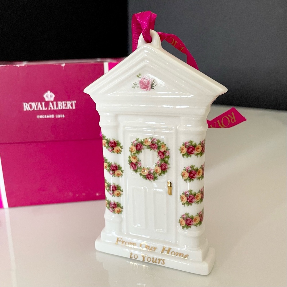 "From Our Home to Yours" Door Ornament - Old Country Roses by Royal Albert